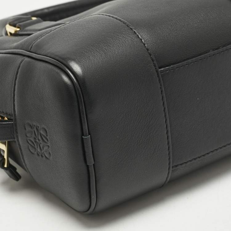 Pre Owned Loewe Black Leather Amazona 16 Satchel
