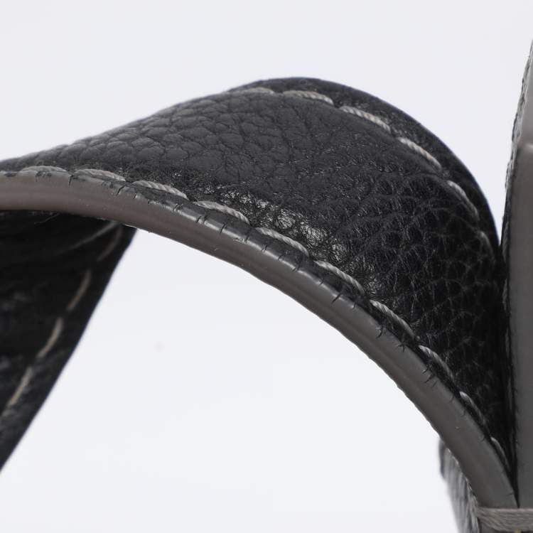 Pre Owned Loewe Black Monogram Fabric and Leather Hobo