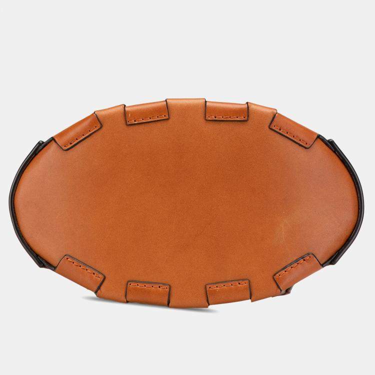 Pre Owned Loewe Brown Calfskin Bamboo Bucket Bag