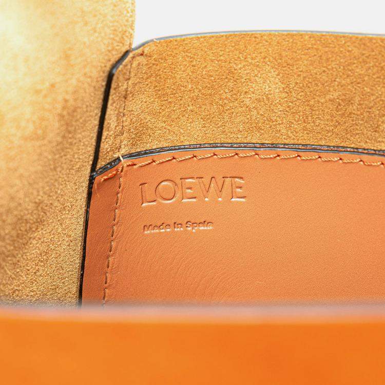 Pre Owned Loewe Brown Calfskin Bamboo Bucket Bag