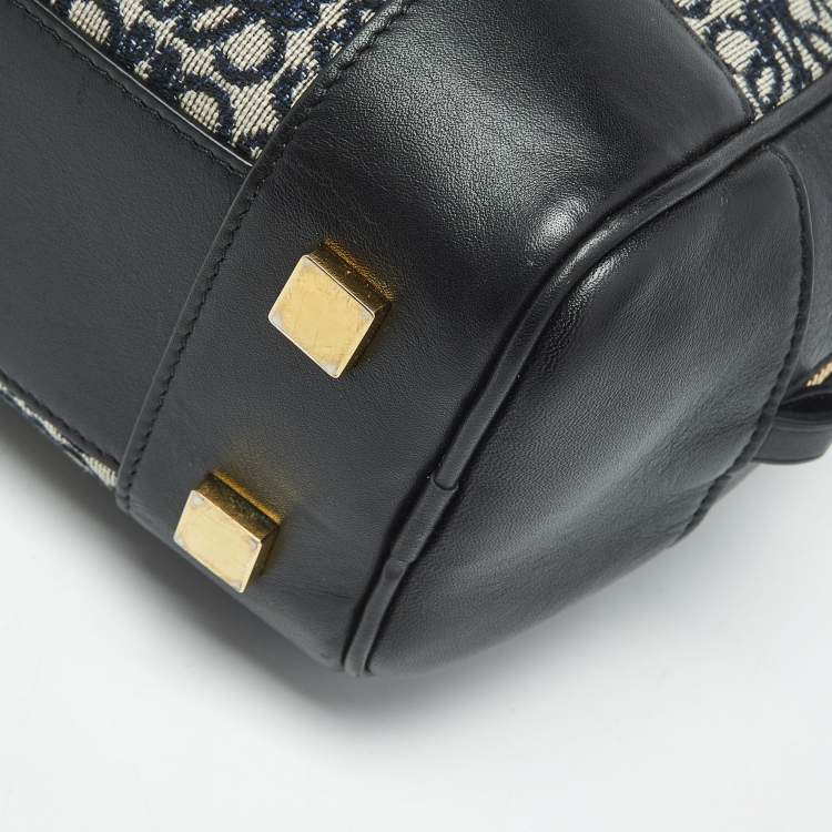 Pre Owned Loewe Black Jacquard Canvas and Leather Amazona 23 Bag