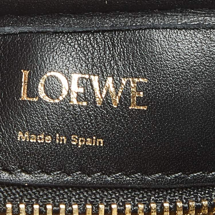 Pre Owned Loewe Black Jacquard Canvas and Leather Amazona 23 Bag