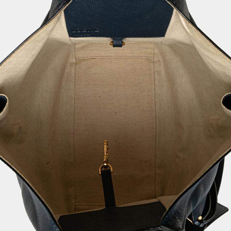 Pre Owned Loewe Blue Small Leather Hammock Satchel