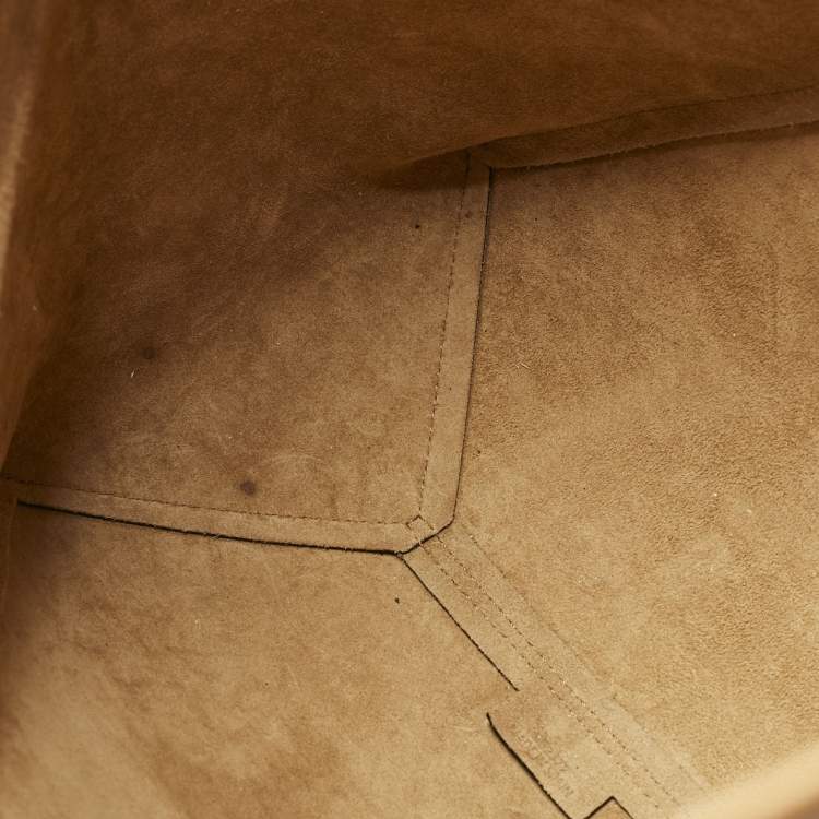 Pre Owned Loewe Black/Brown Leather Medium Puzzle Fold Tote