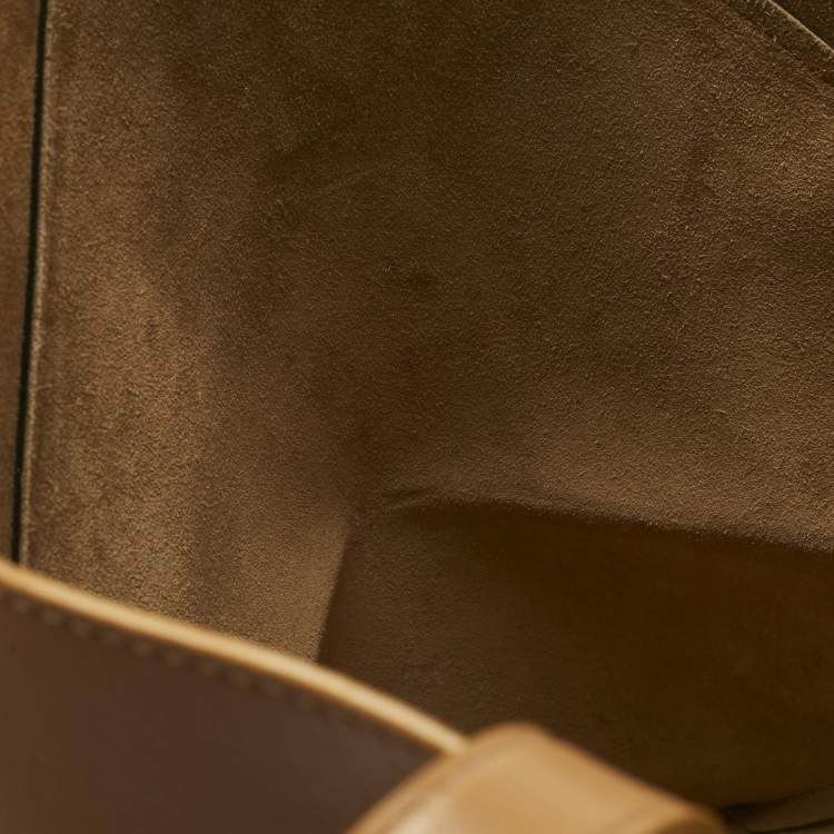 Pre Owned Loewe Black/Brown Leather Medium Puzzle Fold Tote