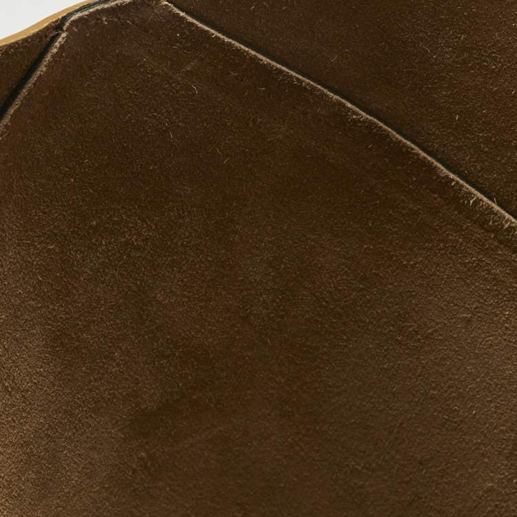 Pre Owned Loewe Black/Brown Leather Medium Puzzle Fold Tote