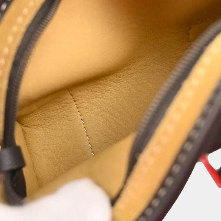 Pre Owned Loewe Beige Suede Mini Amazona Contenedor Pouch Bag Key Holder