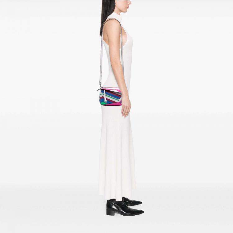 Pre Owned Loewe Multicolor Mini Calfskin Zigzag Puzzle Edge Satchel