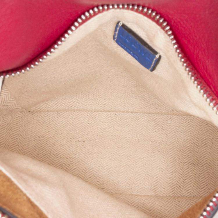Pre Owned Loewe Multicolor Mini Calfskin Zigzag Puzzle Edge Satchel