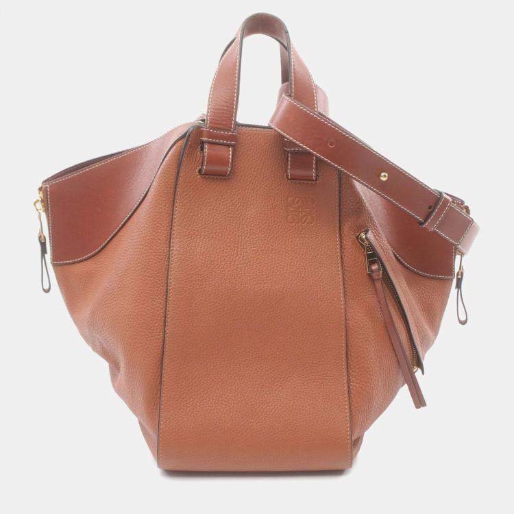 Pre Owned Loewe Brown Medium Soft Grained Calfskin Hammock