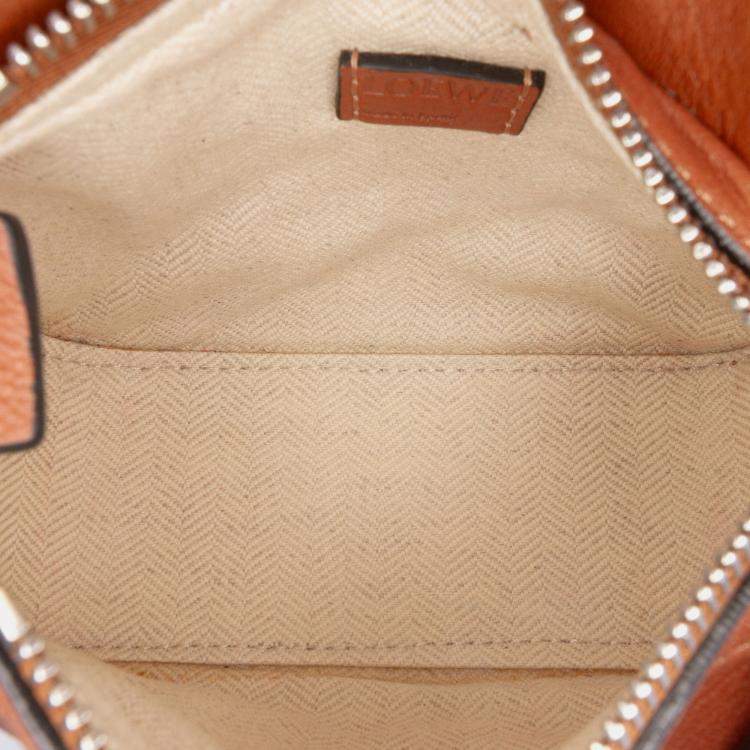 Pre Owned Loewe Brown Nano Calfskin Puzzle Satchel
