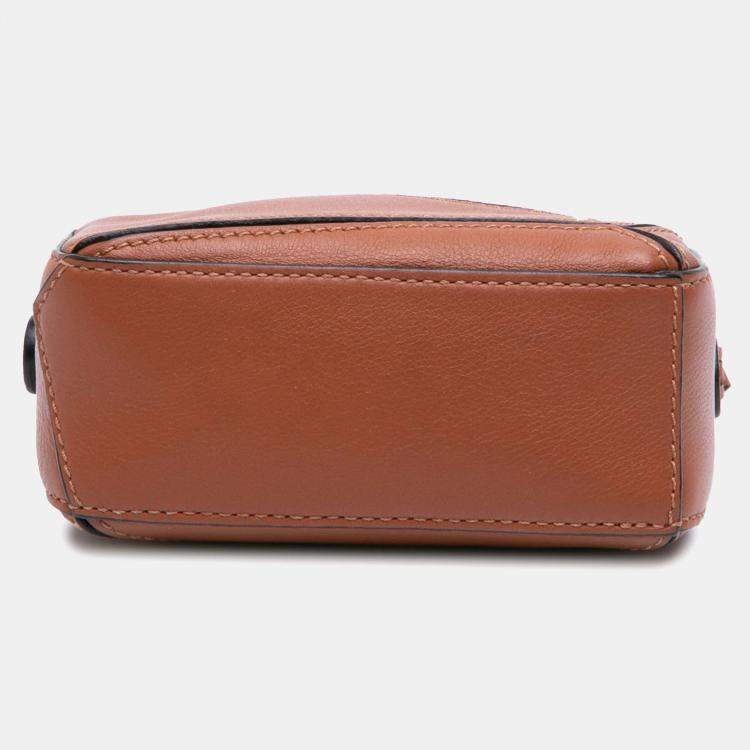 Pre Owned Loewe Brown Nano Calfskin Puzzle Satchel