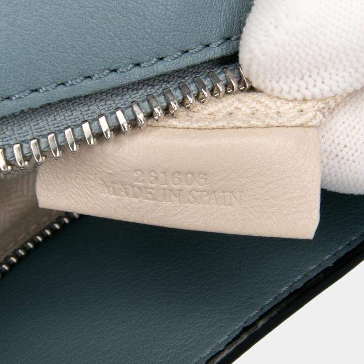 Pre Owned Loewe Blue Medium Calfskin Puzzle Satchel