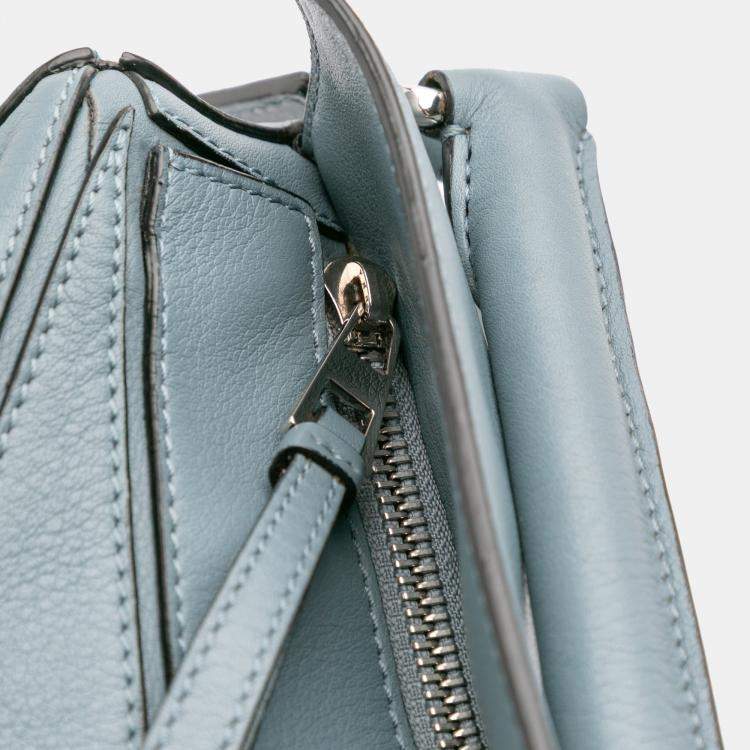 Pre Owned Loewe Blue Medium Calfskin Puzzle Satchel