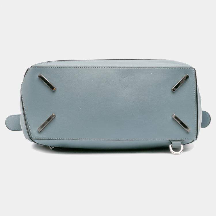Pre Owned Loewe Blue Medium Calfskin Puzzle Satchel