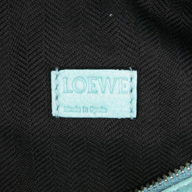 Pre Owned Loewe Blue Mini Calfskin Puzzle Satchel