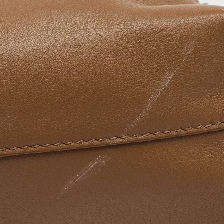 Pre Owned Loewe Brown Leather Mini Flamenco Shoulder Bag