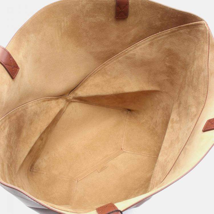 Pre Owned Loewe Puzzle Fold Large Brown Leather Tote Bag