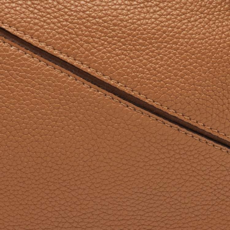 Pre Owned Loewe Tan Leather Small Puzzle Shoulder Bag