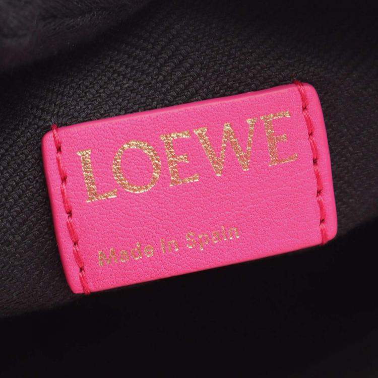 Pre Owned Loewe Pink/Purple Small Anagram Canvas Cubi Bag