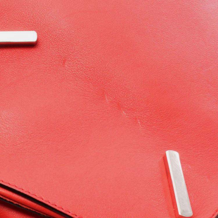 مملوكة مسبقًا Loewe Red Large Calfskin Puzzle Satchel