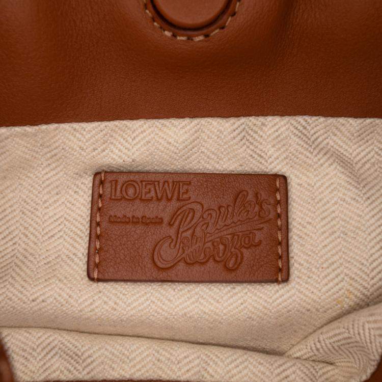 Pre Owned Loewe Pink Paulas Ibiza Mini Sequined Leather Flamenco Knot Crossbody