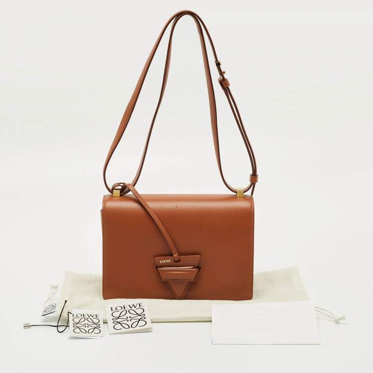 Pre Owned Loewe Brown Leather Barcelona Shoulder Bag