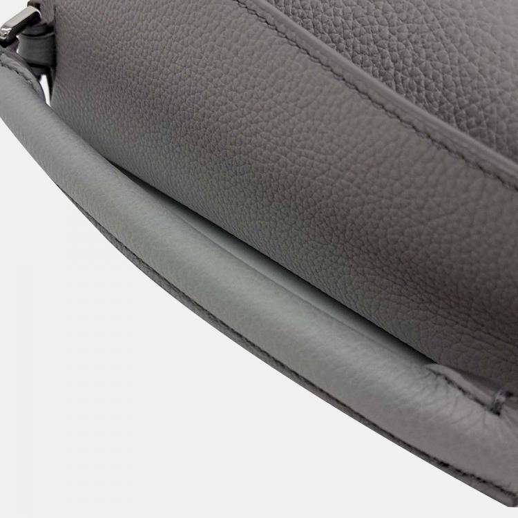 Pre Owned Loewe Grey Leather Puzzle Bag Mini