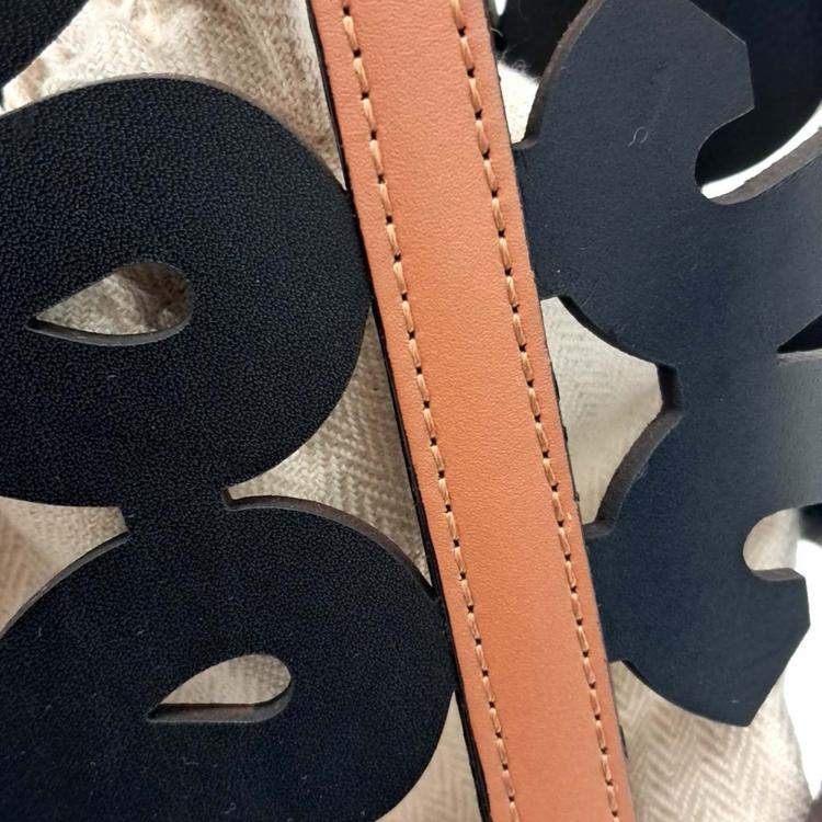 Pre Owned Loewe Leather Anagram Cutout Shoulder Bag