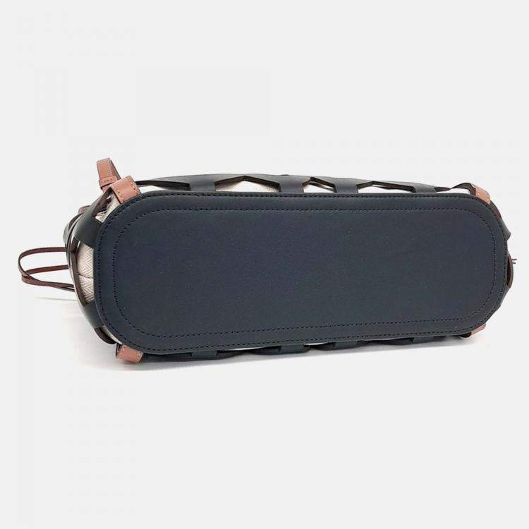 Pre Owned Loewe Leather Anagram Cutout Shoulder Bag