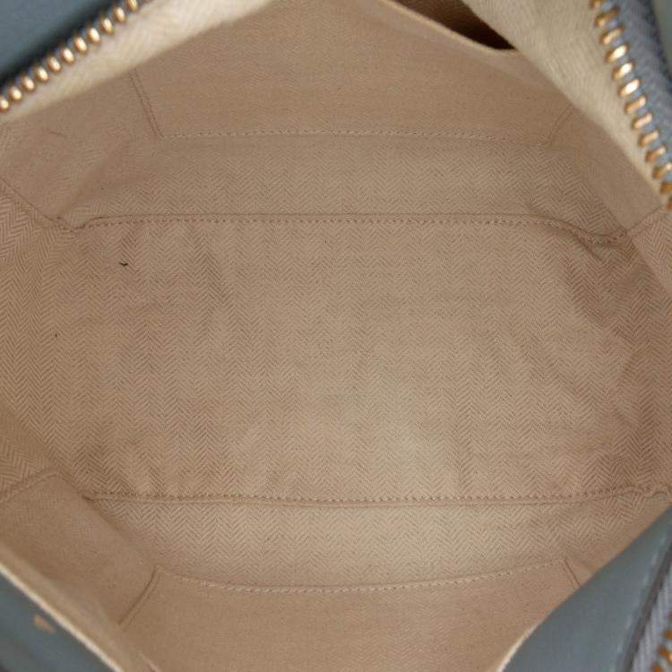 Pre Owned Loewe Blue Small Tricolor Calfskin Puzzle Satchel