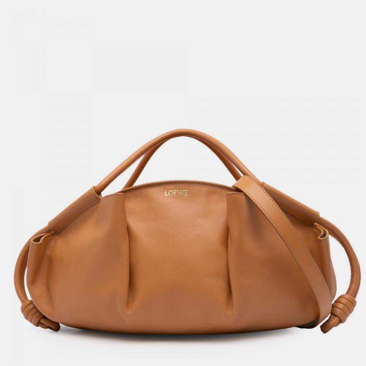 Pre Owned Loewe Brown Small Leather Paseo Satchel
