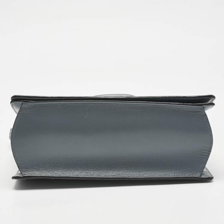 Pre Owned Loewe Light Blue Leather Barcelona Crossbody Bag