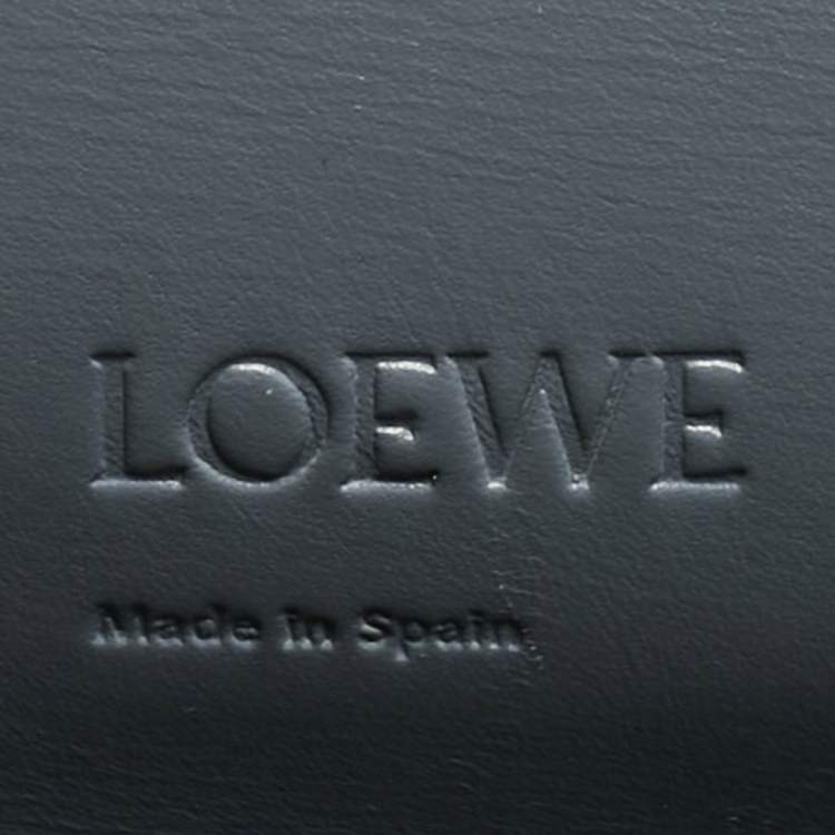 Pre Owned Loewe Light Blue Leather Barcelona Crossbody Bag