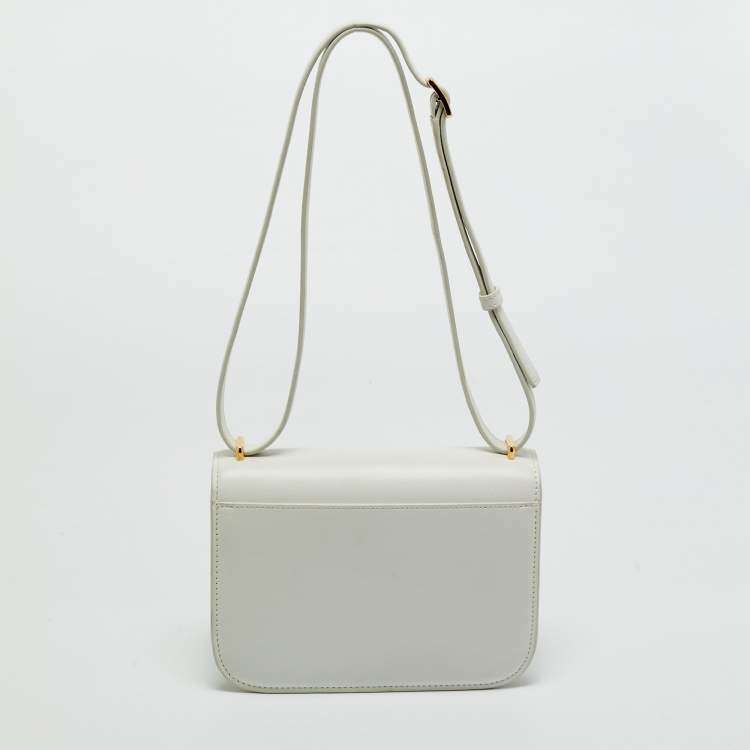 مملوكة مسبقًا Loewe White Leather Goya Shoulder Bag