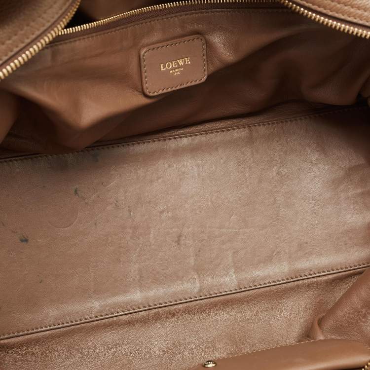 Pre Owned Loewe Brown Leather Amazona Satchel