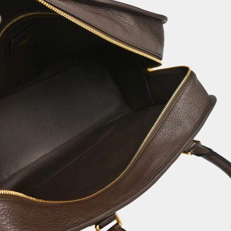Pre Owned Loewe Brown Amazona 36 Handbag