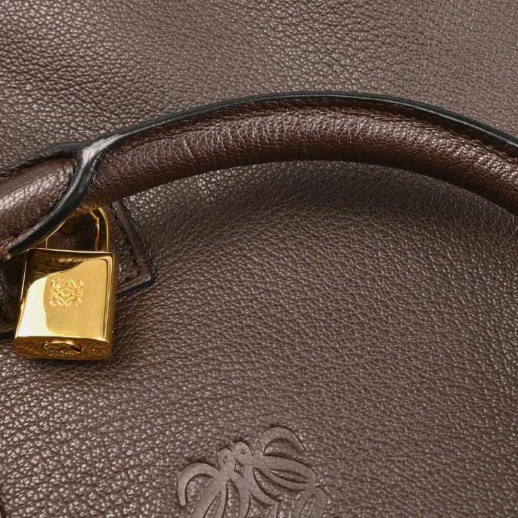 Pre Owned Loewe Brown Amazona 36 Handbag