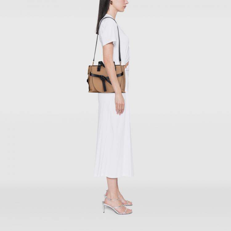 Pre Owned Loewe Brown Small Leather Gate Top Handle Satchel