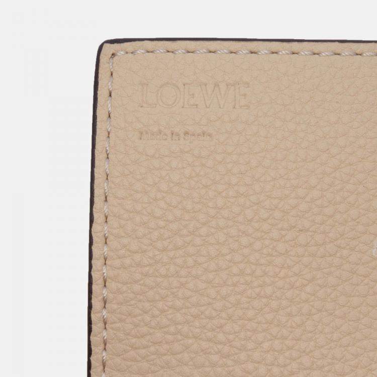 Pre Owned Loewe Beige Brown Small Woven Leather Surplus Basket Bag