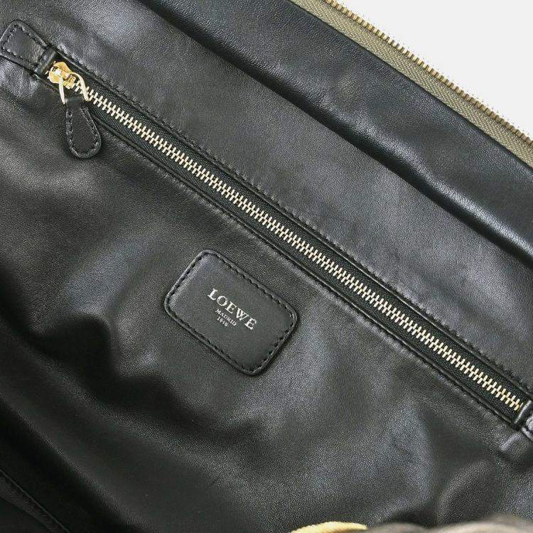 Pre Owned Loewe Amazona 36 Metallic Leather Handbag