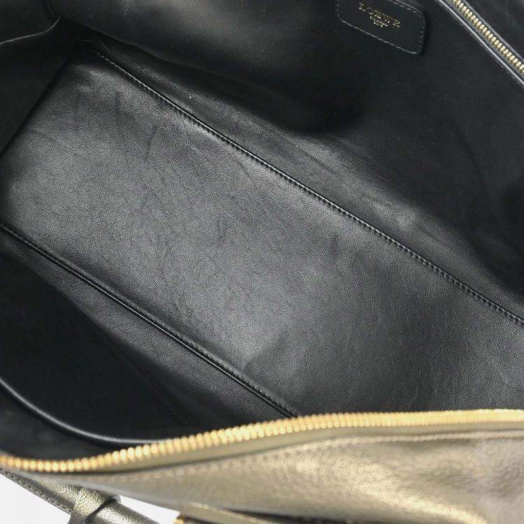 Pre Owned Loewe Amazona 36 Metallic Leather Handbag