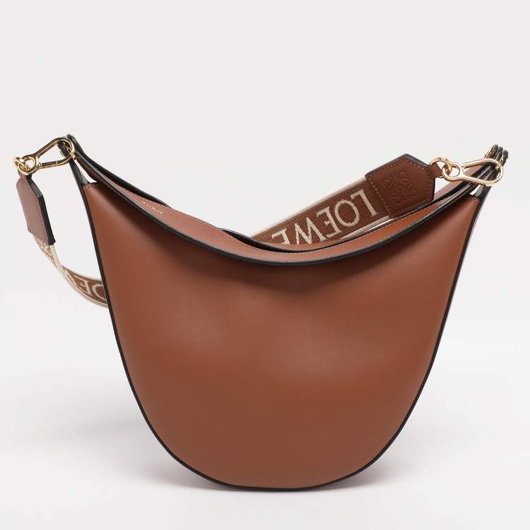 Pre Owned Loewe Brown Small Leather Luna Hobo