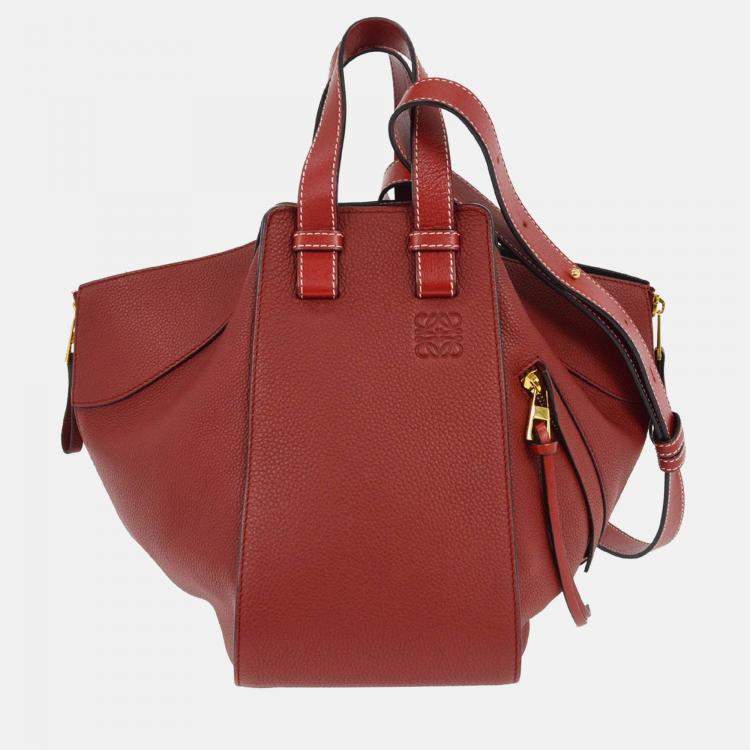 Pre Owned Loewe Red Hammock 2way Tote Bag
