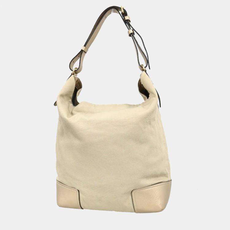 Pre Owned Loewe Beige Hobo Shoulder Bag