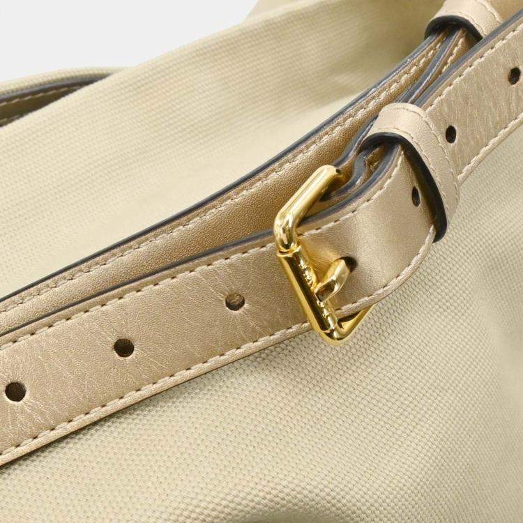 Pre Owned Loewe Beige Hobo Shoulder Bag