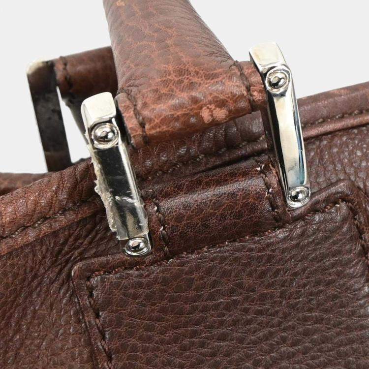 Pre Owned Loewe Brown Fusta 30 Tote Bag