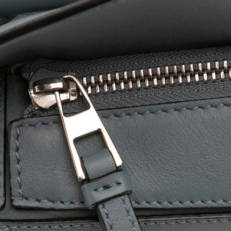 Pre Owned Loewe Blue Small Calfskin Puzzle Satchel