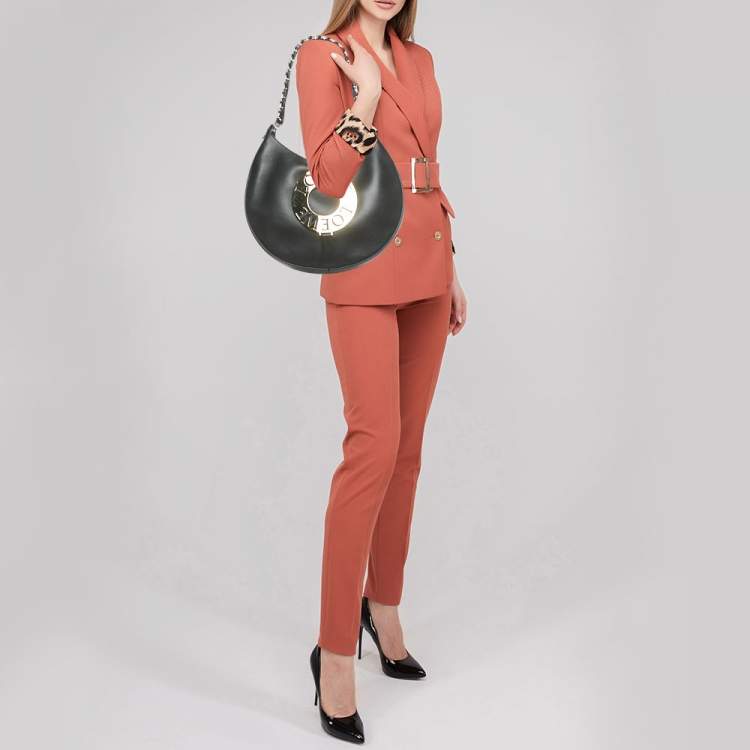 Pre Owned Loewe Black Leather Joyce Hobo