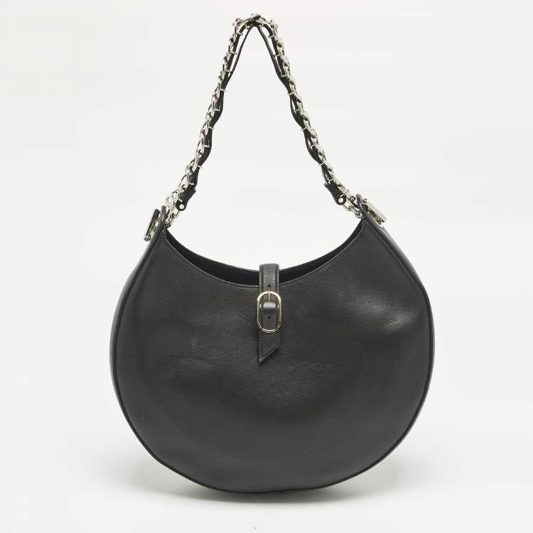Pre Owned Loewe Black Leather Joyce Hobo